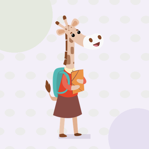 Girafa estudante da cartilha — comunicação empática e colaborativa na CNV