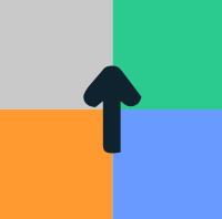 Casa de transição seta preta