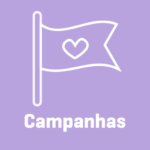 bandeira de campanha com coração